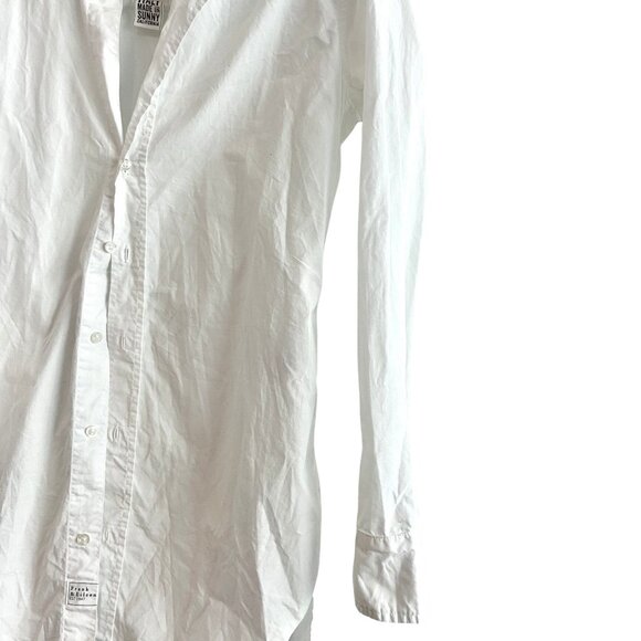 Frank & Eileen Relaxed White Cotton Button Down Shirt XS - Picture 6 of 9